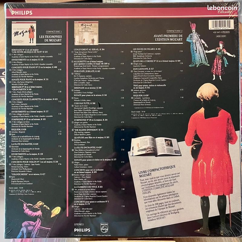 Wolfgang Amadeus Mozart 🎵 Coffret Du Bicentenaire 💥 Philips Classics 🎼 CD 🧨 LP 💥 Édition spéciale 🎼 1990 France (image 3)