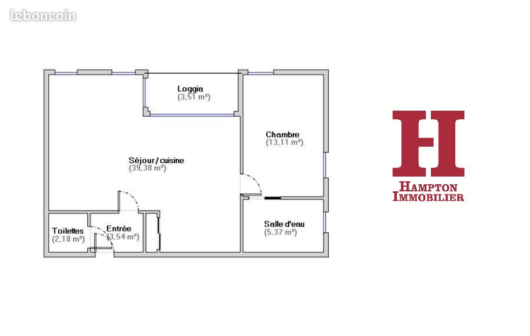 Appartement 3 pièces 65 m² — 13