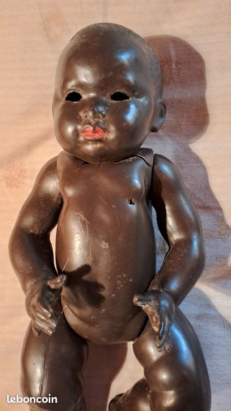 Ancien petit poupon noir, poupée avec habits, Negri Petit Colin ? - Jeux & Jouets