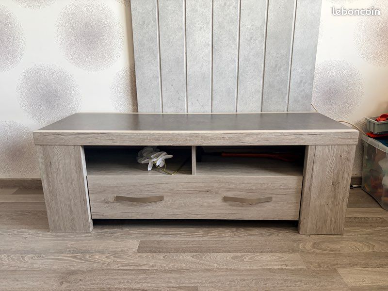 Meuble tv salon gris (image 1)