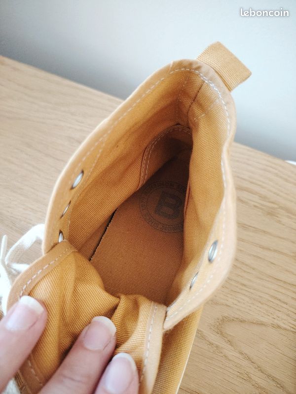 Baskets Bensimon écru Taille 38 Occasion Collector - Toile Et Caoutchouc, Style Décontracté
