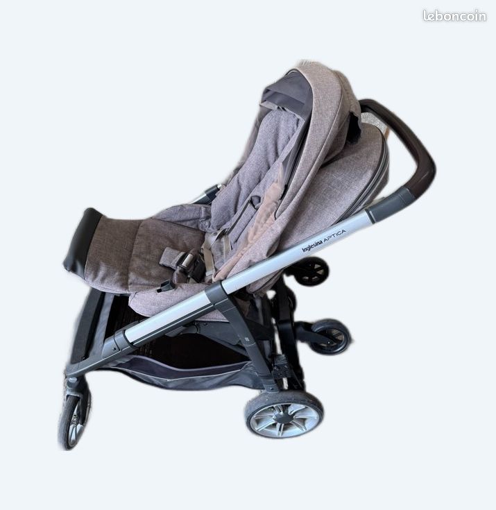Ensemble Poussette Landau Cosy Base Isofix Voiture Inglesina
