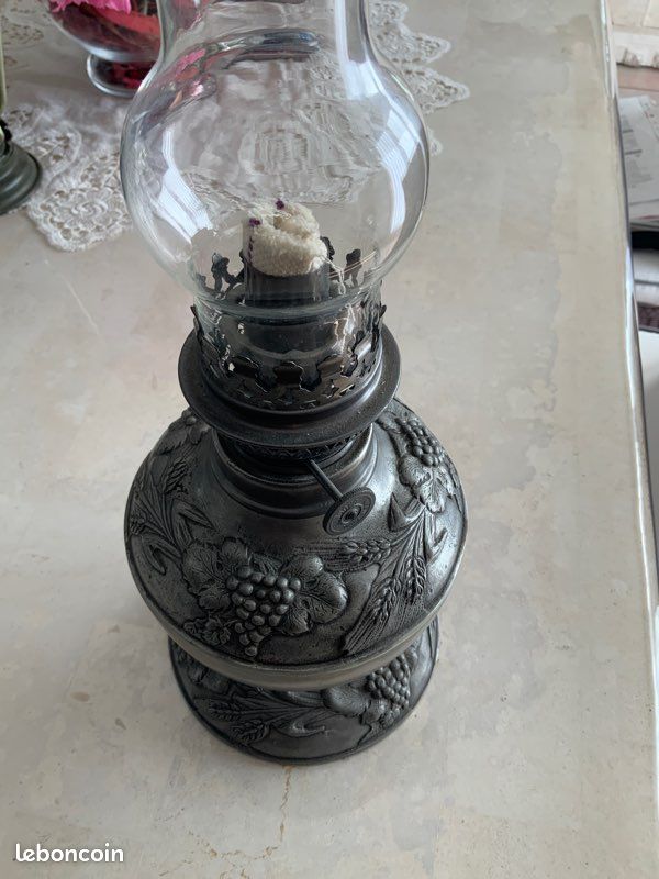 Lampe étain 95% à pétrole (image 2)