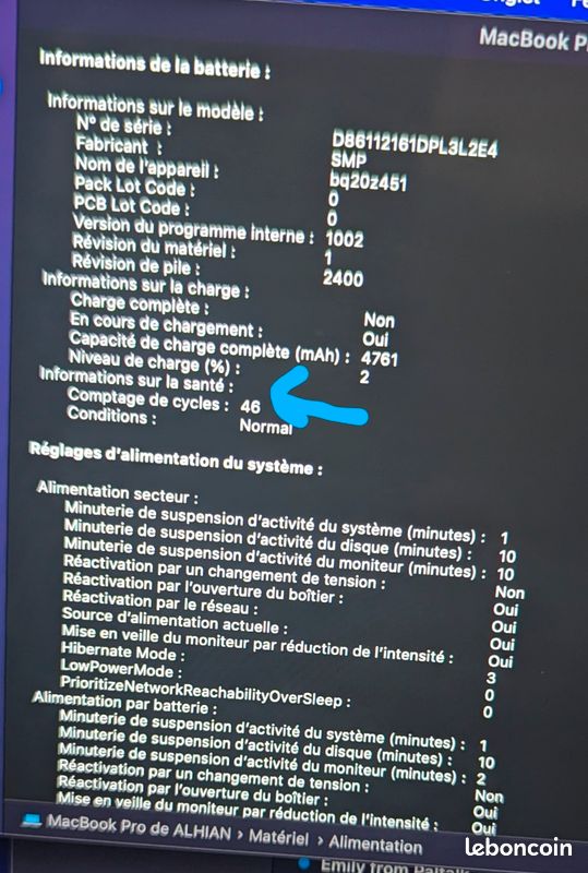 MacBook pro 13,3" core i5 1,4GHz 2020 (image 3)