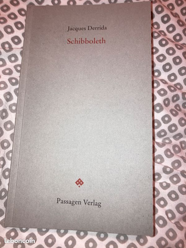 Livre Schibboleth J.Derrida (image 1)