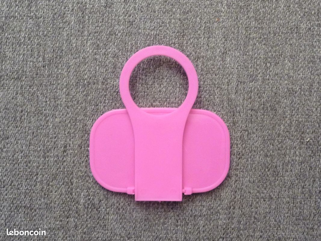 Support Pour Téléphone Portable Rose - À Clipser Sur Une Prise - Comme Neuf (sans Emballage)