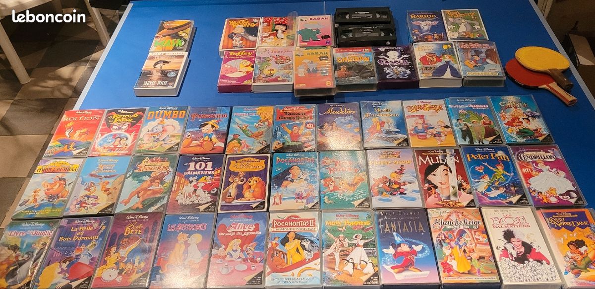 Cassettes VHS Walt Disney et autres dessins animés (image 1)