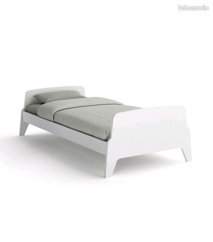 Lit blanc enfant avec matelas Adil La redoute (image 1)