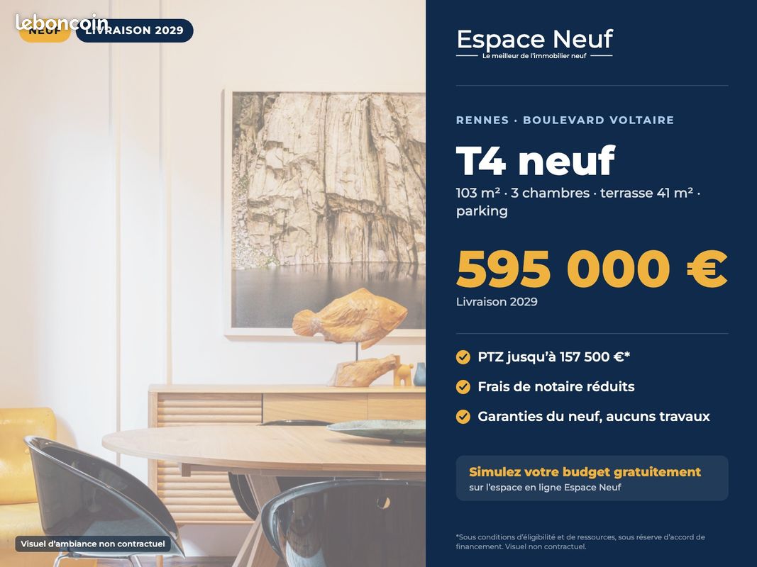 Appartement 4 pièces 103 m² · à Rennes · 103 m² · 595 000 €