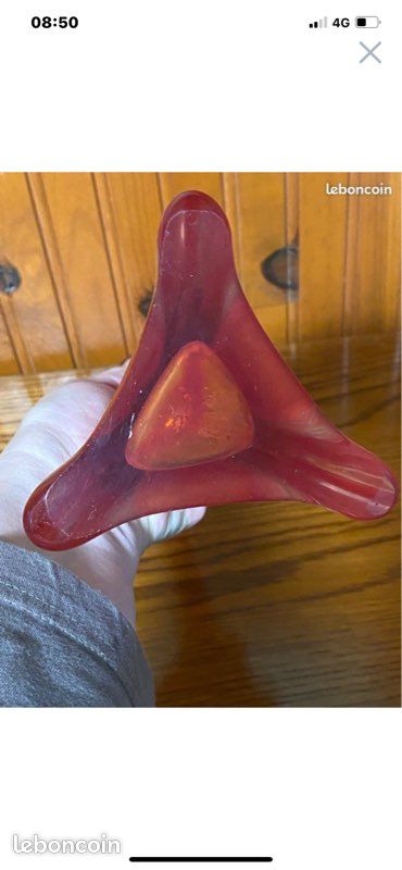 Vase en verre rouge (image 5)
