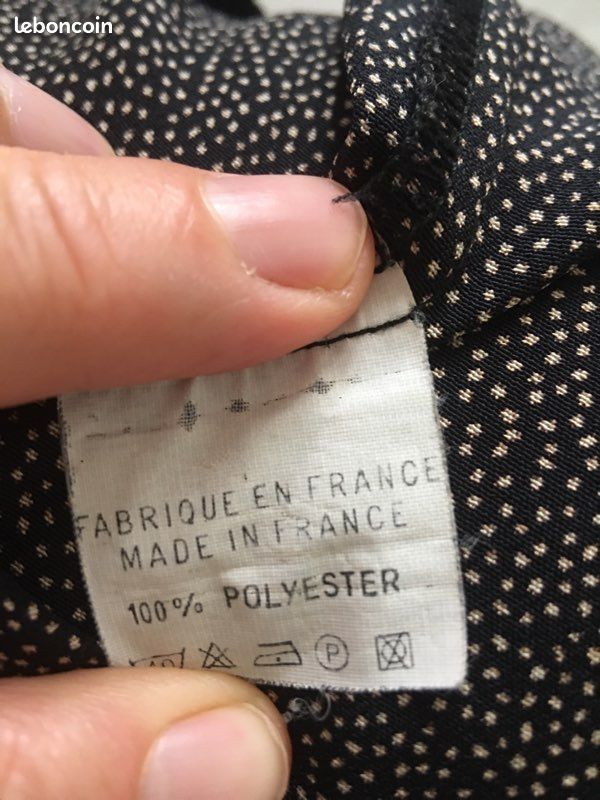 Robe longue noire à pois Nathalie garçon paris taille 2 (image 9)