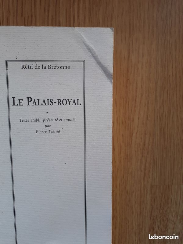 ANN 3020 Rétif de la Bretonne - Le Palais-Royal - Editions Manucius - Collection Littéra (image 3)