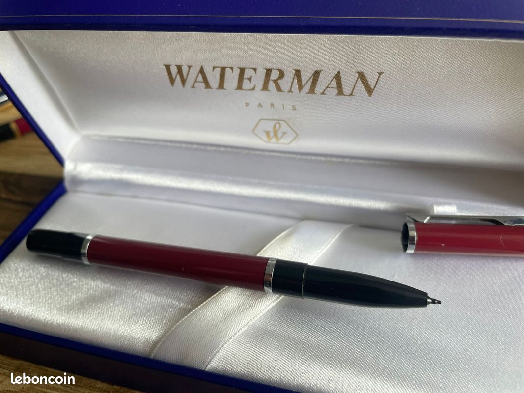 Stylo Roller Waterman Laureat Acier Satiné - Neuf Avec Petit Défaut Sur L'agrafe