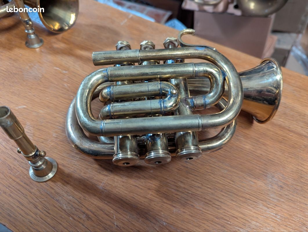 Cornet 3 pistons laiton petit modèle (image 1)