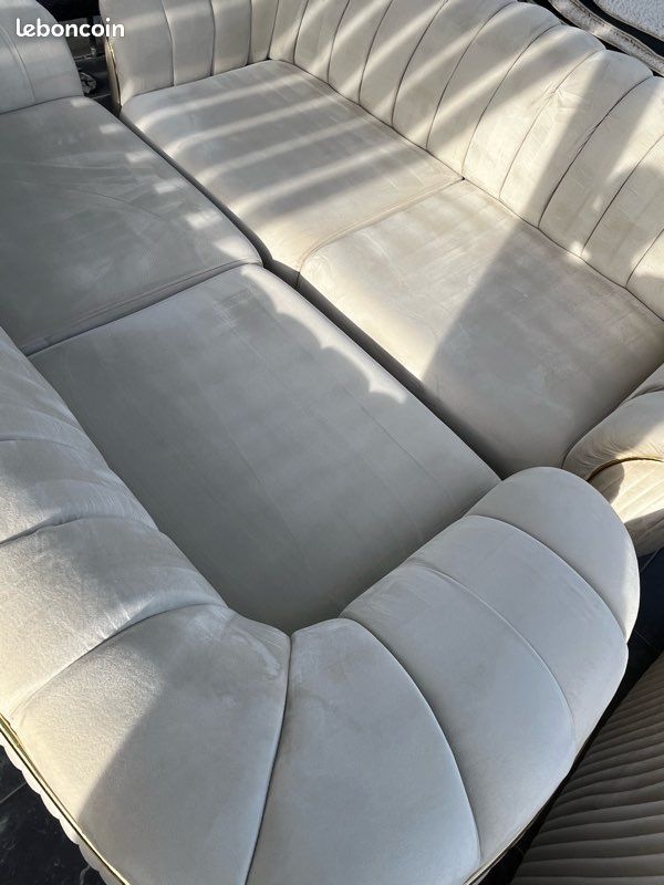 Canape beige velour (image 11)