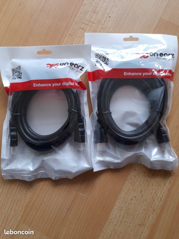 Câble HDMI 2.0 - 3 m Noir x2 (image 1)