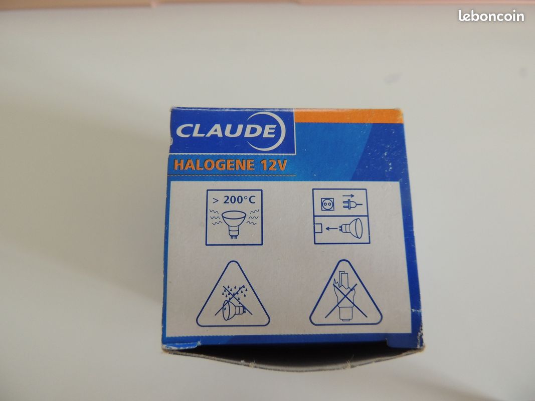 Ampoule Halogène Claude MR16 50W - Culot GU5.3 - Éclairage Plafonnier Neuf