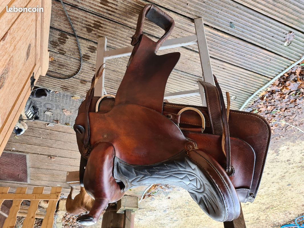 Selle Western tout cuir très bon état (image 5)