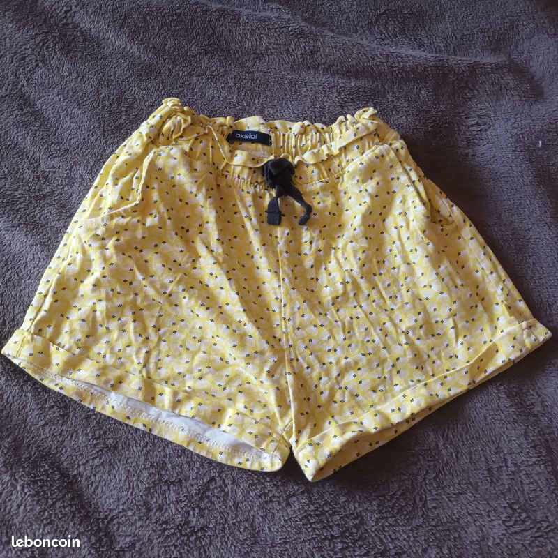 Short jaune, fille ans Vêtements