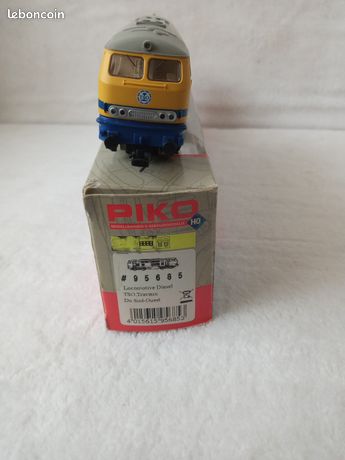 Locomotive Diesel PIKO V215 - époque IV - HO - Analogique - Jaune - Boîte D'origine