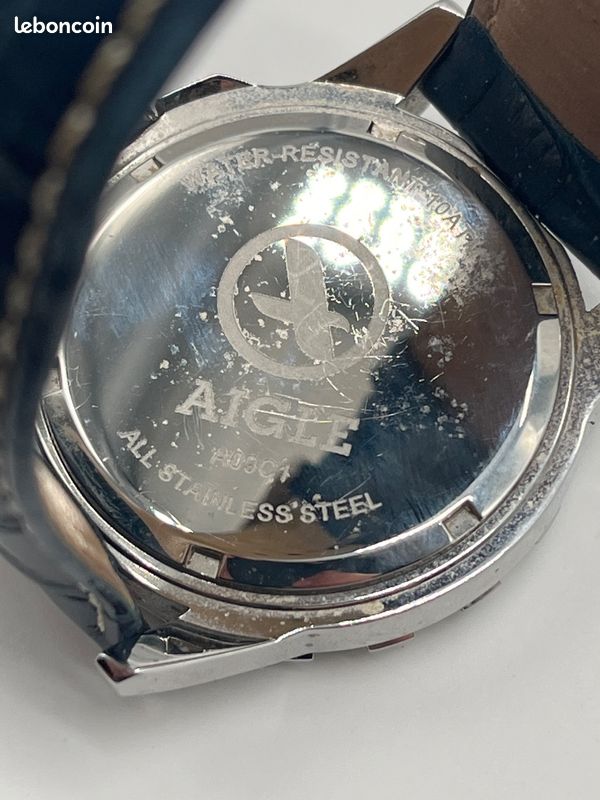 Montre homme Aigle style sport chic cadran bleu multifonction #E1 (image 7)