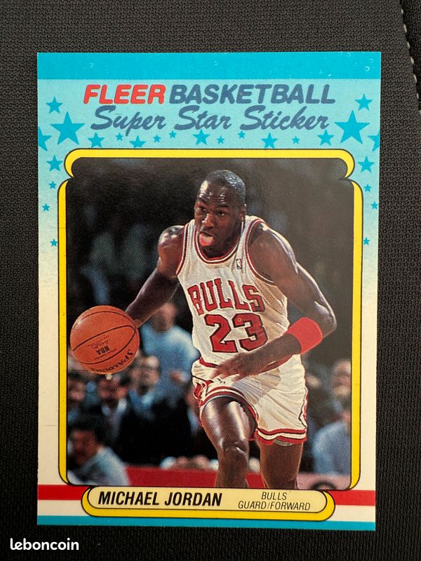 Carte NBA Fleer 1988 Michale Jordan Super Star Sticker Collection