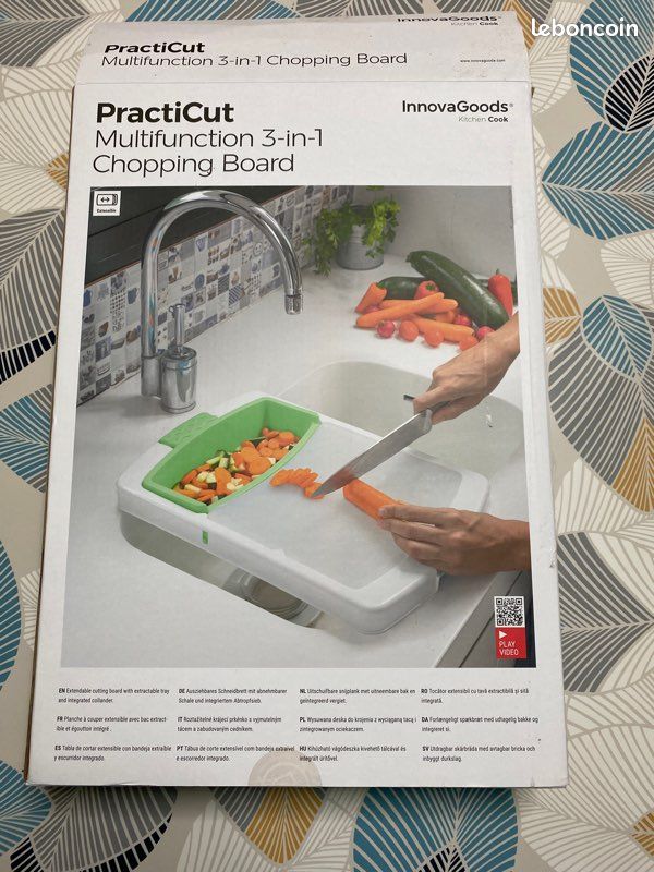 Planche à couper extensible/ égouttoir intégré (image 1)