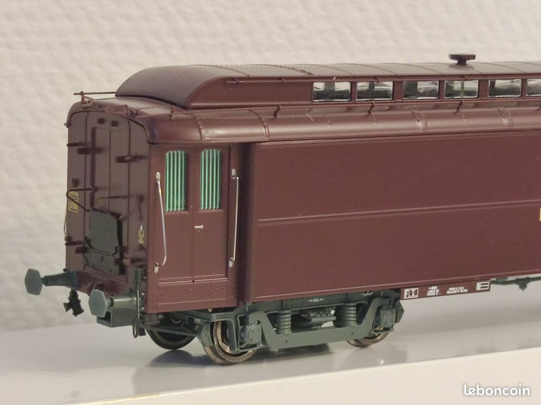 Ree Modeles VB257 Voiture Postale Allège Pantin, PEZ Brun PTT Chassis Gris Sans Soufflet Sncf 4412345024690