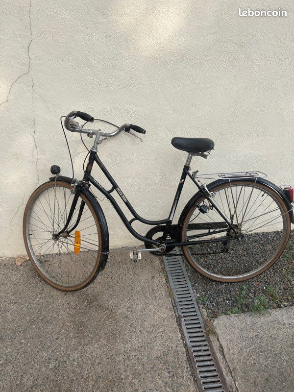 Tirage Citrate Ancien France - Dame à Vélo, Vers 1895 - Vintage Bike