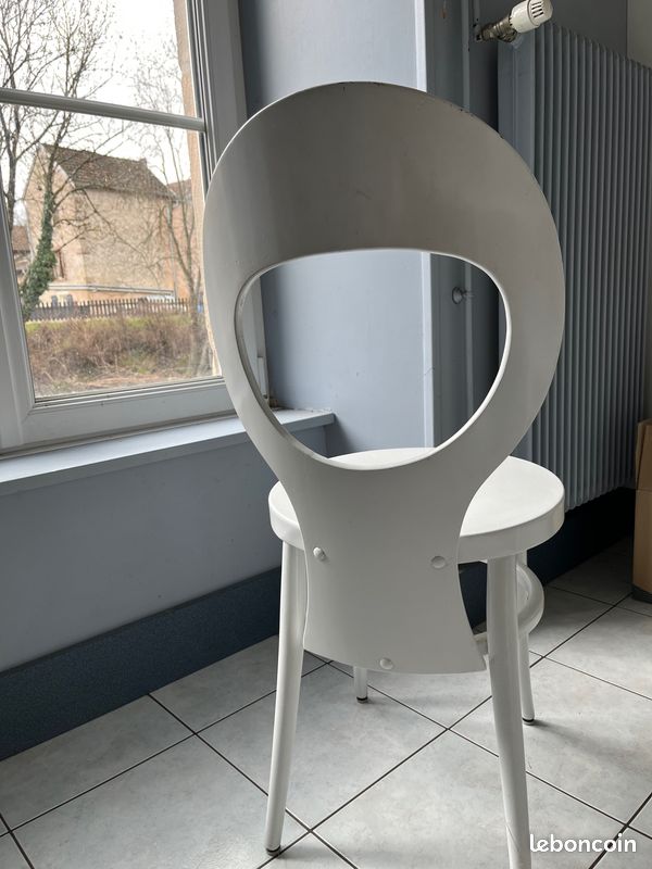 Ensemble Table et chaise - Blanc laqué (image 3)