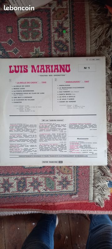 Vinyle luis Mariano (image 2)