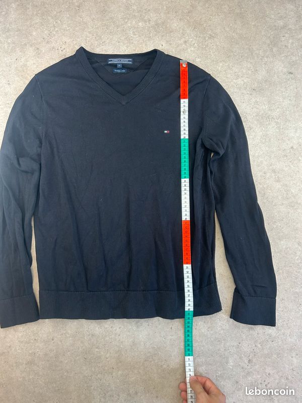 Pull Tommy Hilfiger Noir pour homme M #PTH.072 (image 6)