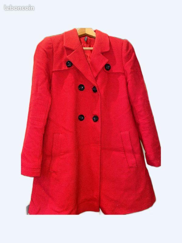 Outerwear Bash Manteau Pati Manteau Naf Naf Rouge Manteau Cape Naf