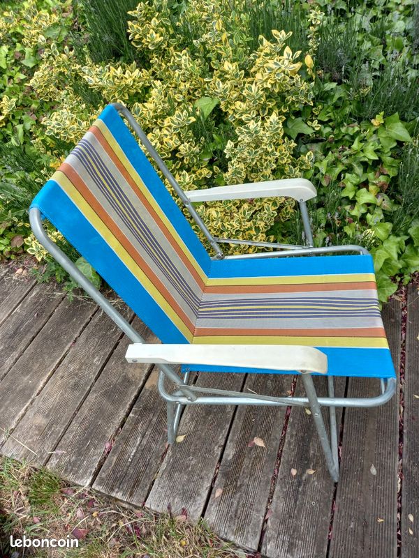 Chaise de camping pliante vintage (image 2)