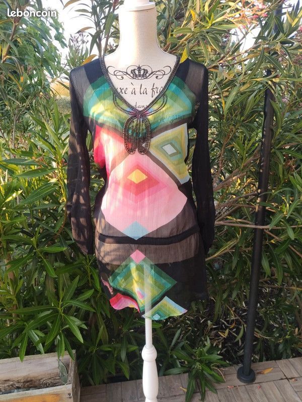 Tunique Voile Desigual - Taille S (36) - Multicouleur, Polyester - Occasion Très Bon État