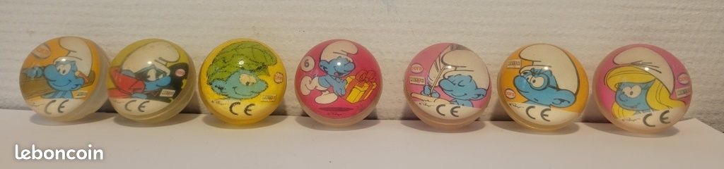 SCHTROUMPF - Lot de BALLES REBONDISSANTES publicité CORA (image 2)