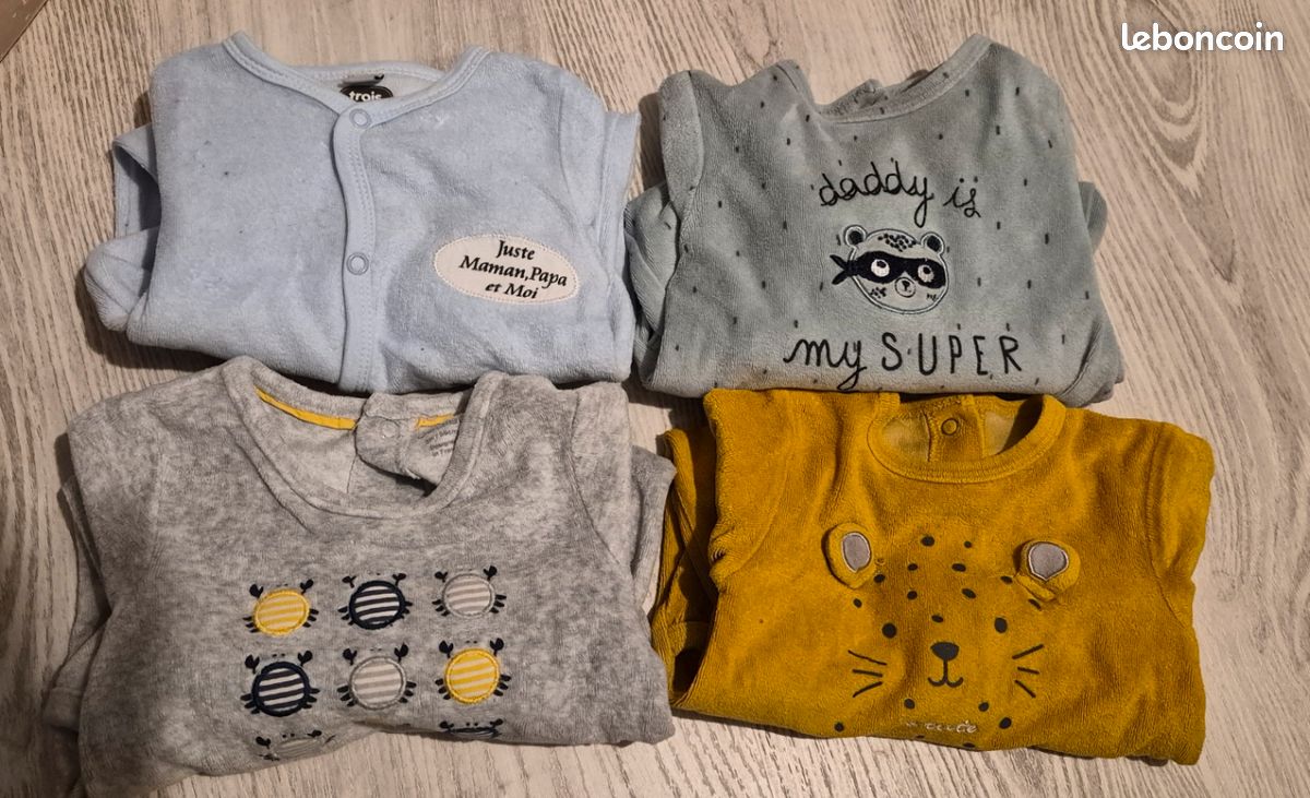 Lot pyjamas 3 mois garçon (image 1)