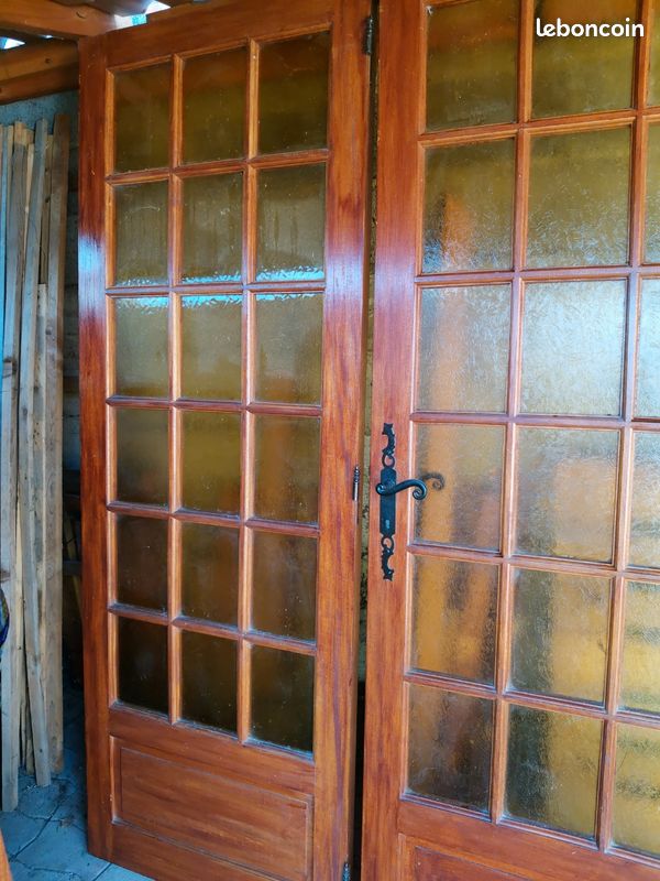 Lot de portes vitrées d'intérieur, bois, très bon état (image 3)