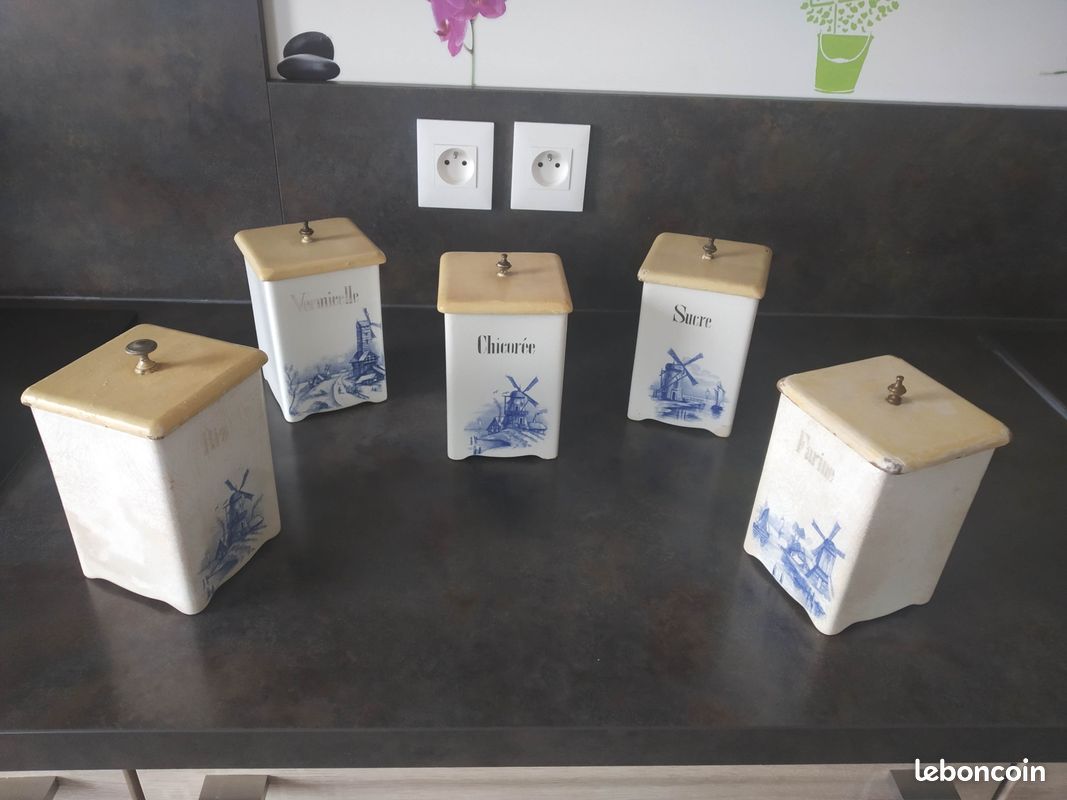 5 pots en ceramique vintage (image 1)