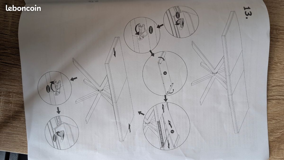 Table à manger extensible avec rangement (image 4)