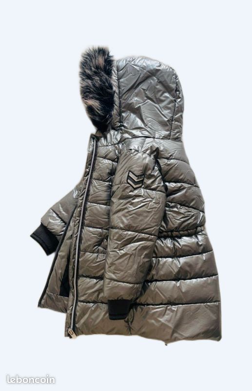 Doudoune Longue Doudoune Enfant Ikks Parka 2-en-1 Marine Fourrée