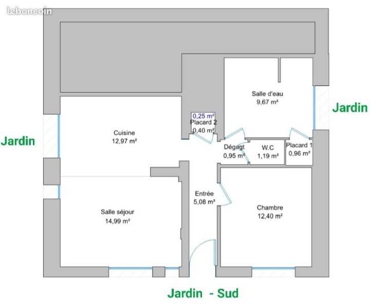 Appartement 2 pièces 58 m² · à Quimper · 58 m² · 690 €/mois