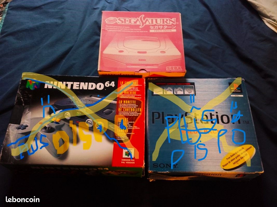 Echange Lot boite de console vide au choix n64 ps1 saturn echange (image 1)