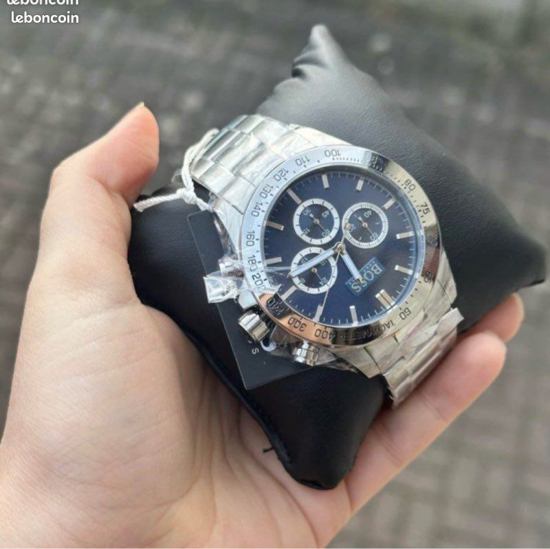Boss Homme Montre Boss Hero Bleu Hugo Boss Montre Argent