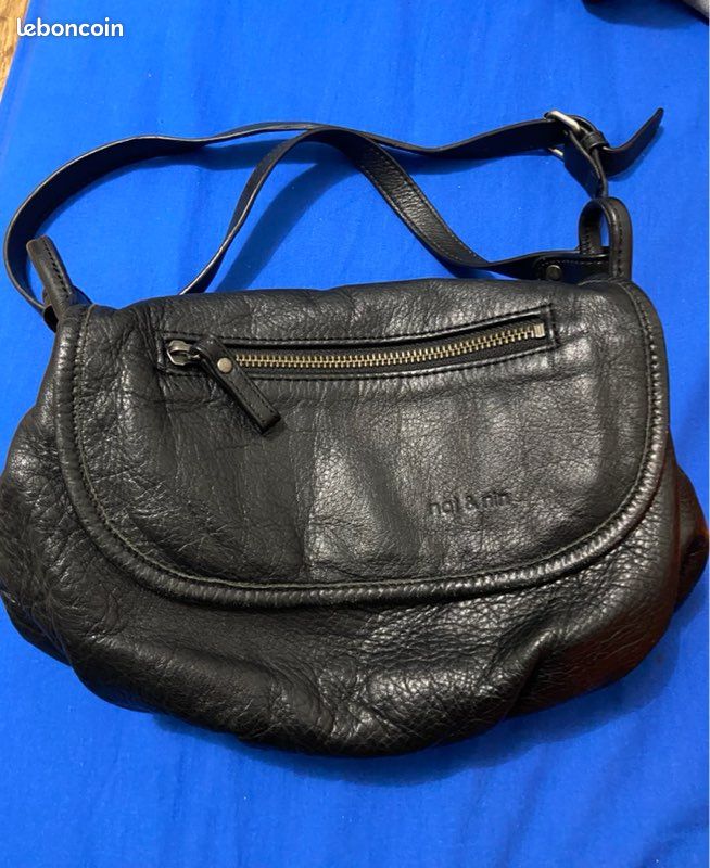 Sac Seau Sac A Main Noir Nat Et Nin Sac Seau En Cuir Norah Noir Nat