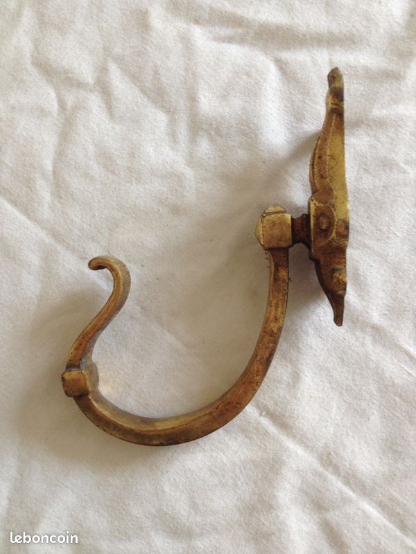 Patère en bronze laiton porte manteau 26 cm - Antiquités