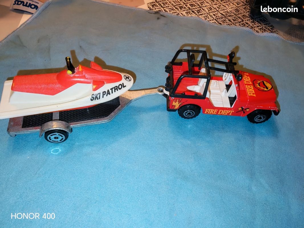 791Z VINTAGE MAJORETTE France Remorque Jaune Seul D'Origine pour Van L