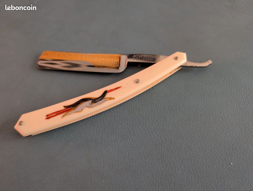 JOLI TOP VIEUX RASOIR COUPE-CHOUX pour barbe très dure - MASCOTTE 13 - Fabrication Artisanale - Antiquités JOLI TOP VIEUX RASOIR COUPE-CHOUX pour barbe très dure - MASCOTTE 13 - Fabrication Artisanale - Antiquités
