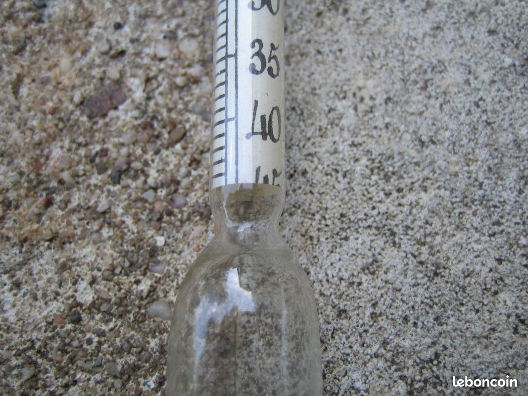 Pèse sirop en verre ancien appareil de mesure densimètre (image 4)