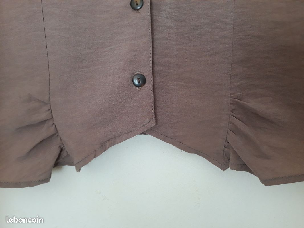 Chemisier marron glace t1 (image 2)
